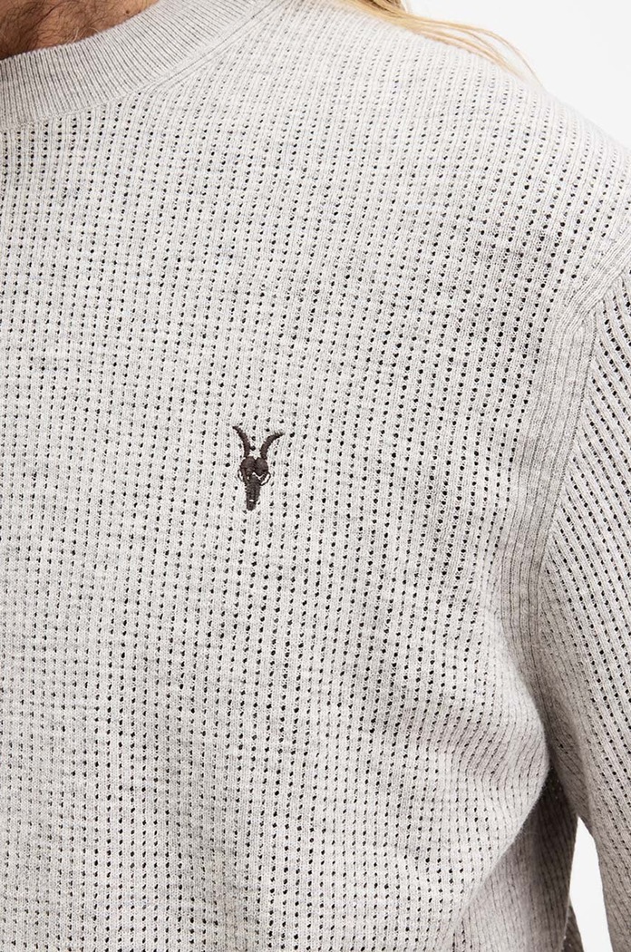Bavlnený sveter AllSaints AUBREY CREW M019KA sivá AW24