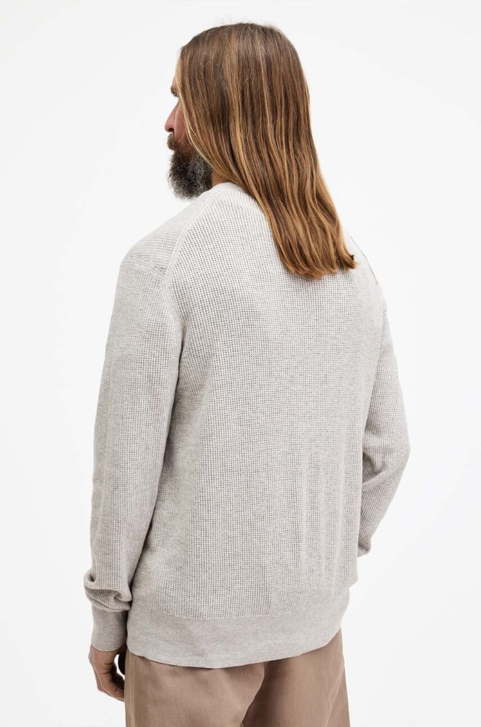 Oblečenie Bavlnený sveter AllSaints AUBREY CREW M019KA sivá