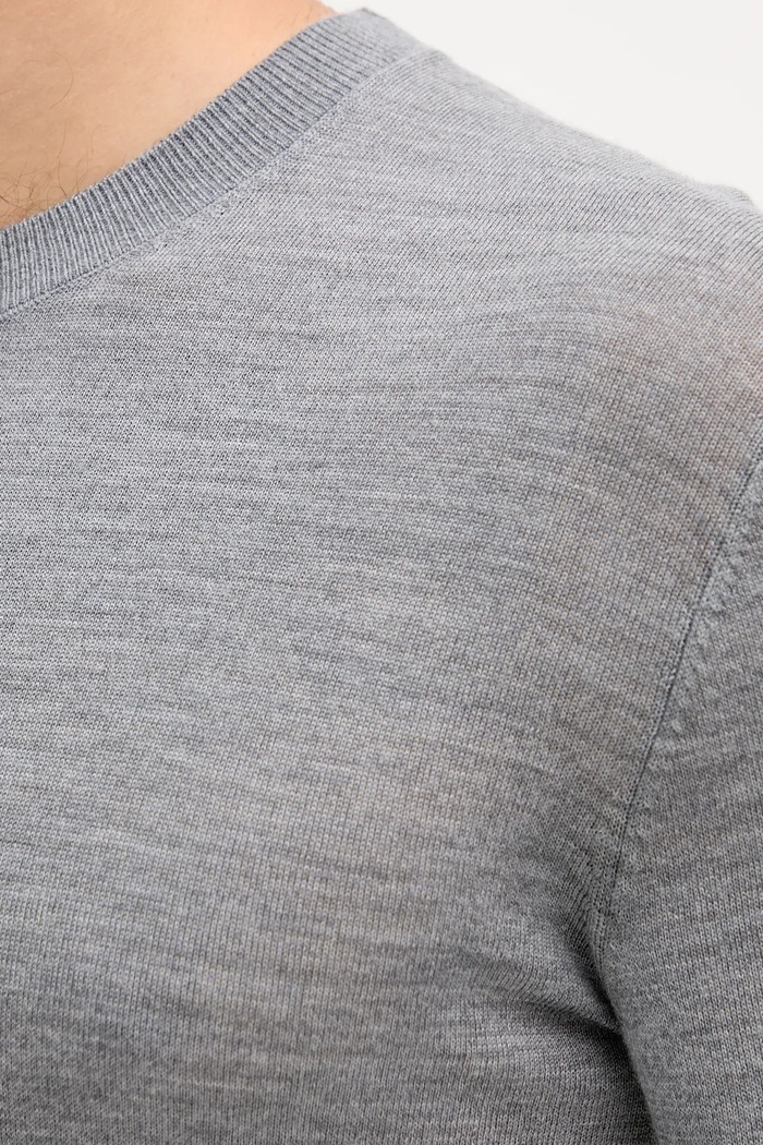 United Colors of Benetton sweter wełniany 11AHU1056 szary