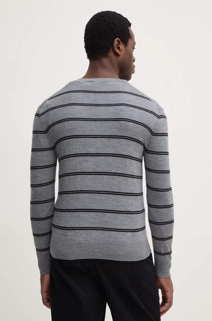 Odzież United Colors of Benetton sweter wełniany 11AHK107L szary