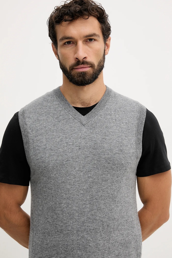Vestăde lână United Colors of Benetton 1002U400L gri