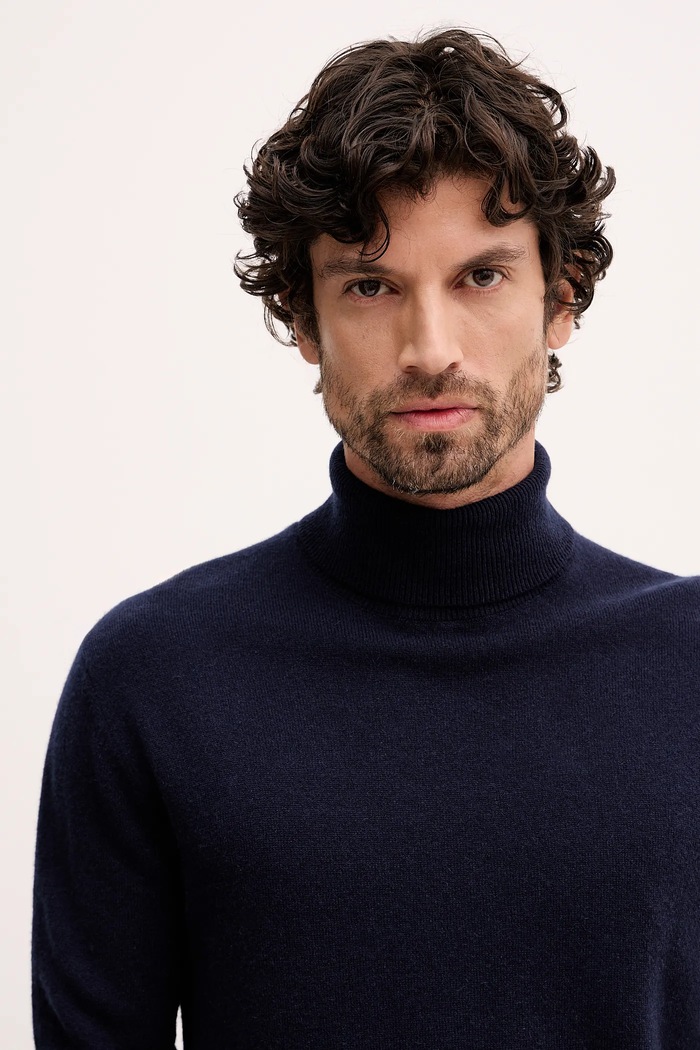 United Colors of Benetton sweter kaszmirowy granatowy 1033U2011