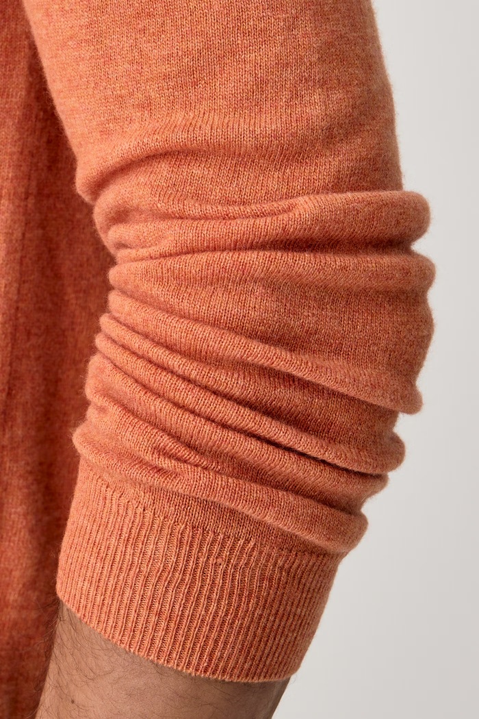 Sweter męski wełniany United Colors of Benetton pomarańczowy 1002U1G34