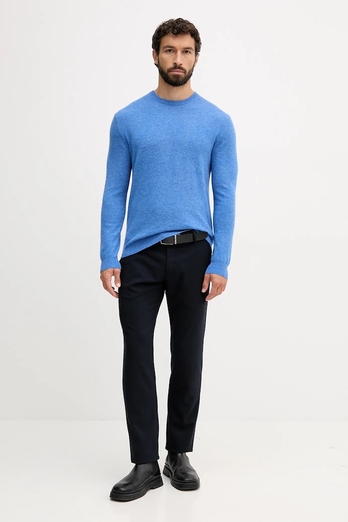 United Colors of Benetton sweter wełniany 1002U1G34 niebieski AW25