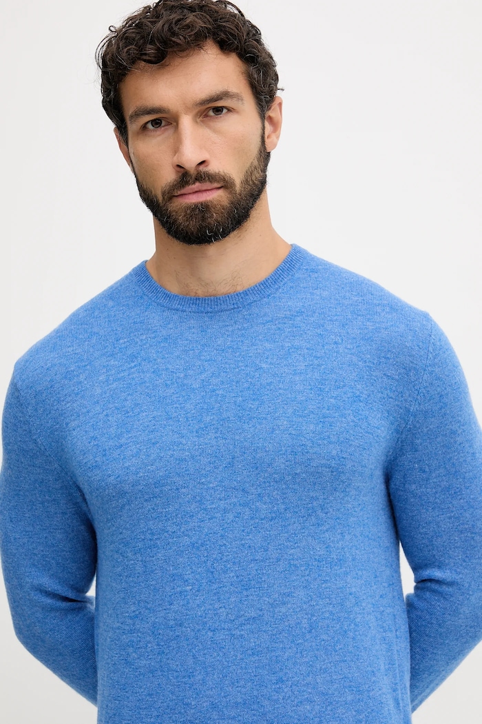 United Colors of Benetton sweter wełniany niebieski 1002U1G34