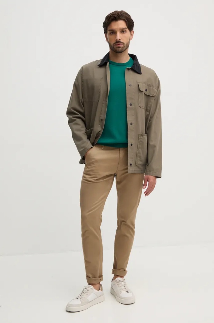 Vlněný svetr United Colors of Benetton zelená 1002U1G34