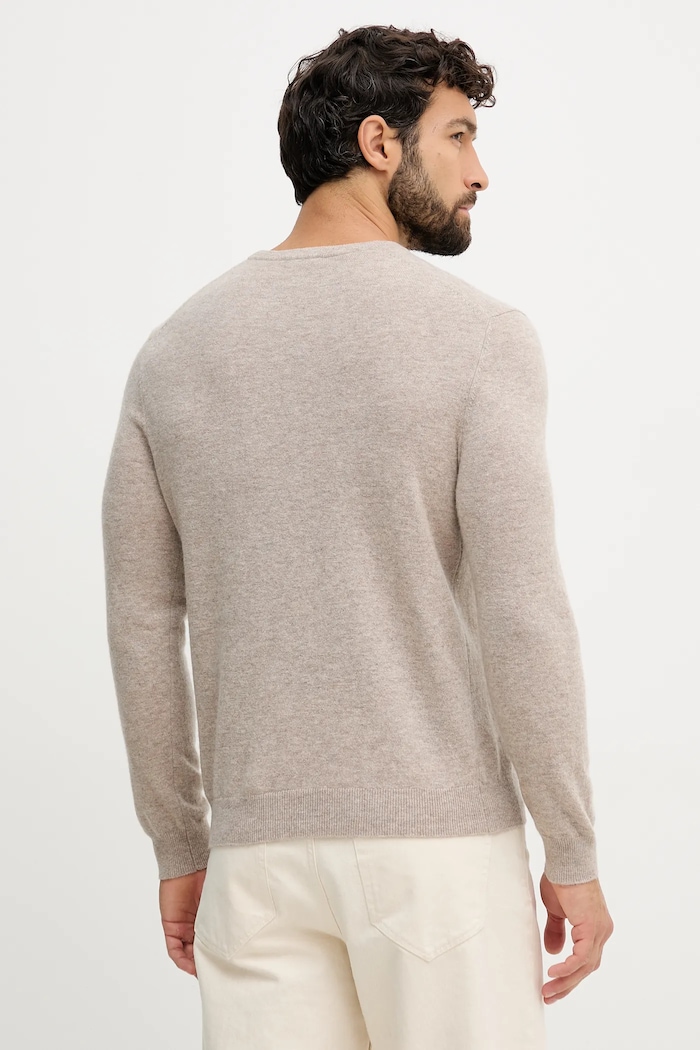 Odzież United Colors of Benetton sweter wełniany 1002U1G34 brązowy