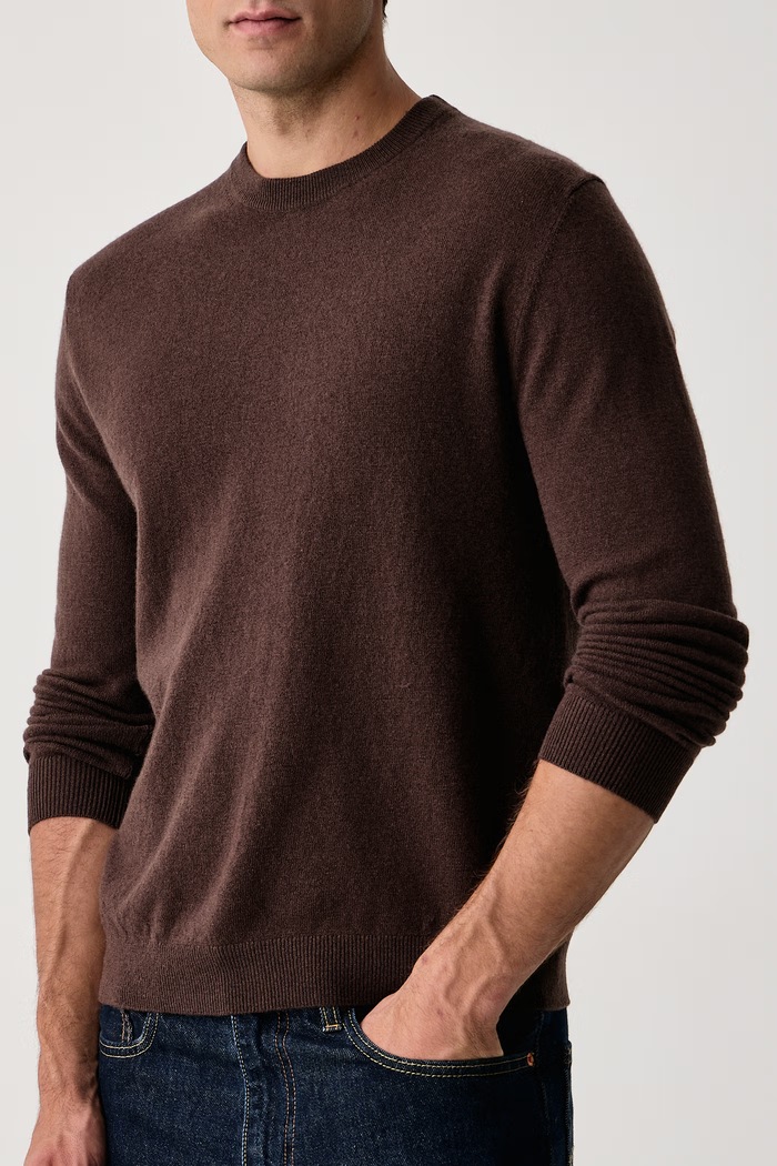 Sweter męski wełniany United Colors of Benetton 1002U1G34 brązowy