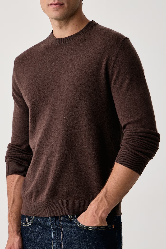 Sweter męski wełniany United Colors of Benetton 1002U1G34 brązowy