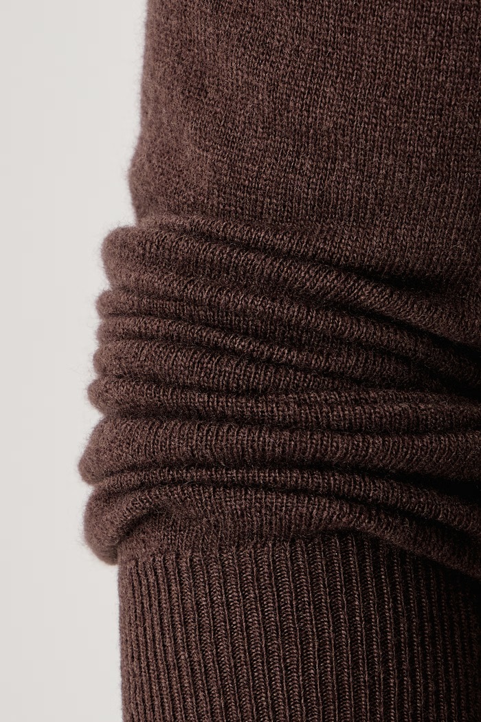 Sweter męski wełniany United Colors of Benetton brązowy 1002U1G34