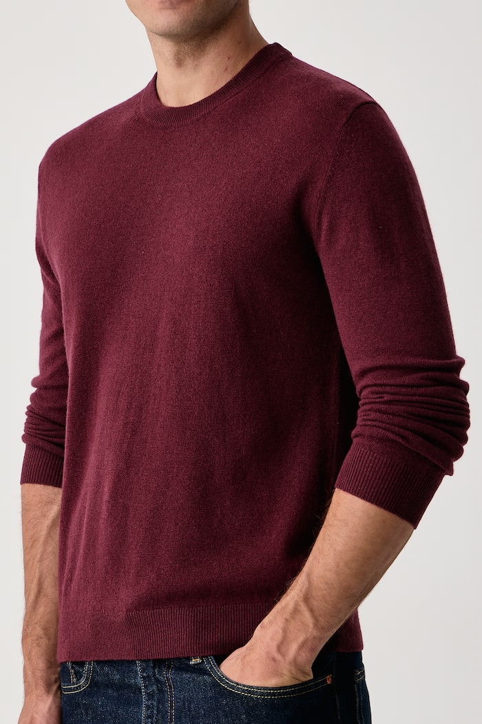 Sweter męski wełniany United Colors of Benetton 1002U1G34 bordowy