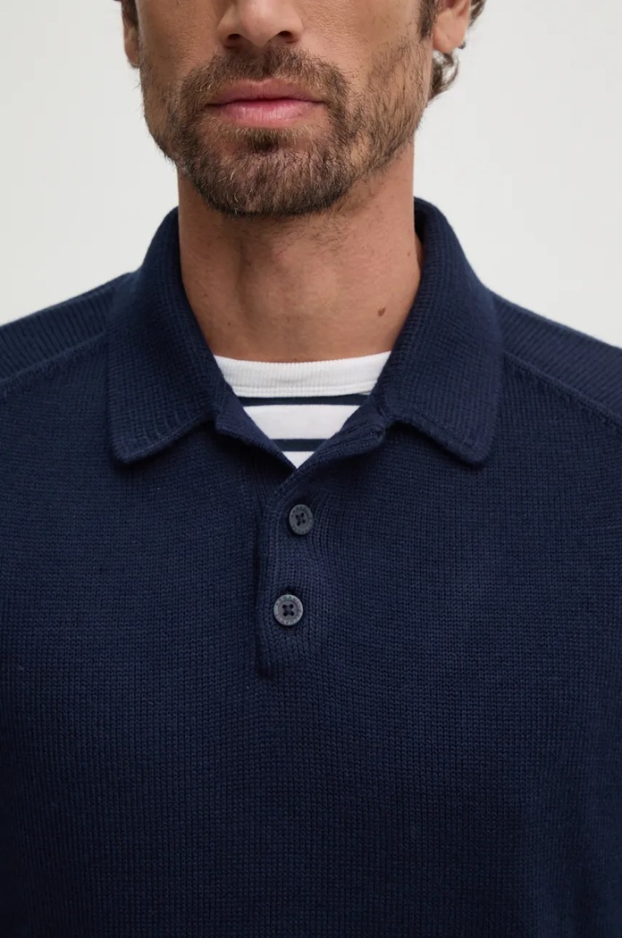 Sveter s prímesou vlny Armani Exchange Armani Exchange tmavomodrá 6DZF1A.ZM1LZ