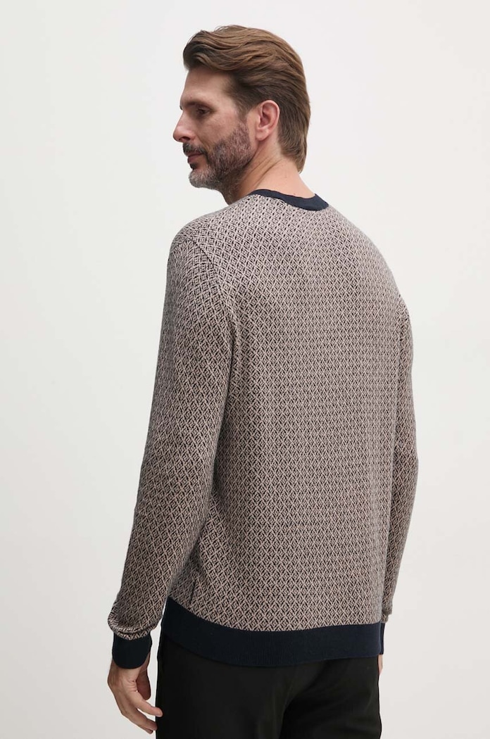 Odzież Armani Exchange sweter z domieszką jedwabiu 6DZM1E.ZMW8Z granatowy