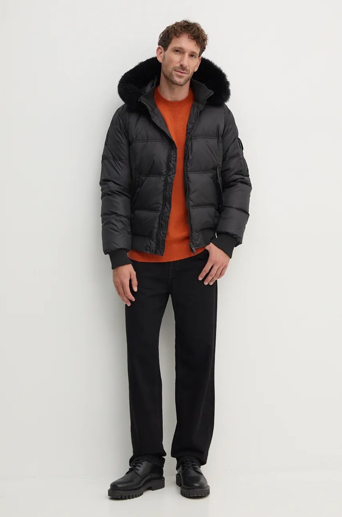 Armani Exchange sweter z domieszką wełny 6DZM1F.ZM1LZ pomarańczowy AW24