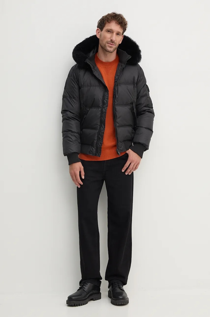 Armani Exchange sweter z domieszką wełny 6DZM1F.ZM1LZ pomarańczowy AW24
