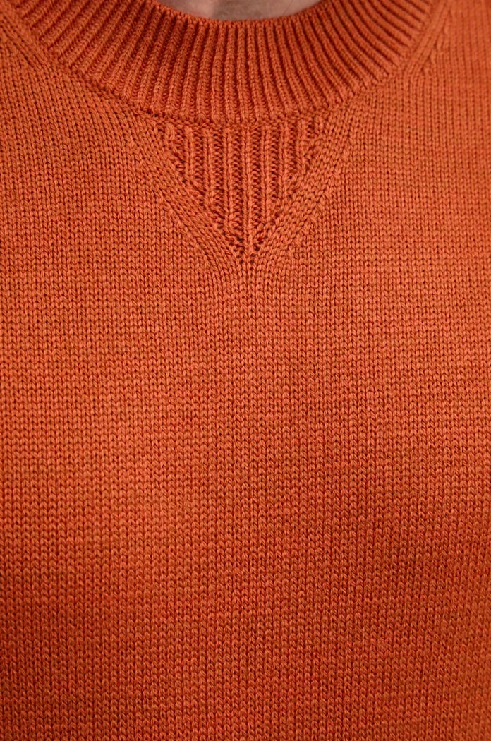 Armani Exchange sweter z domieszką wełny 6DZM1F.ZM1LZ pomarańczowy