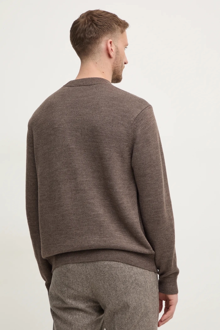 Odzież Armani Exchange sweter z domieszką wełny 6DZM1F.ZM1LZ brązowy
