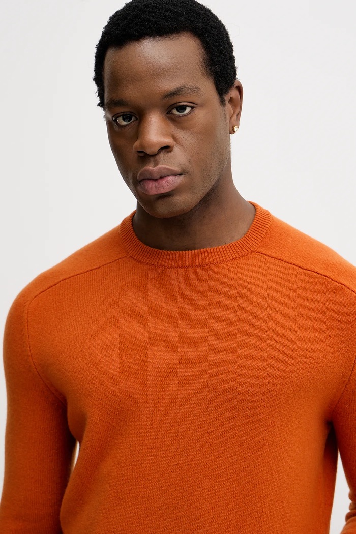 United Colors of Benetton sweter wełniany pomarańczowy 1006U108W