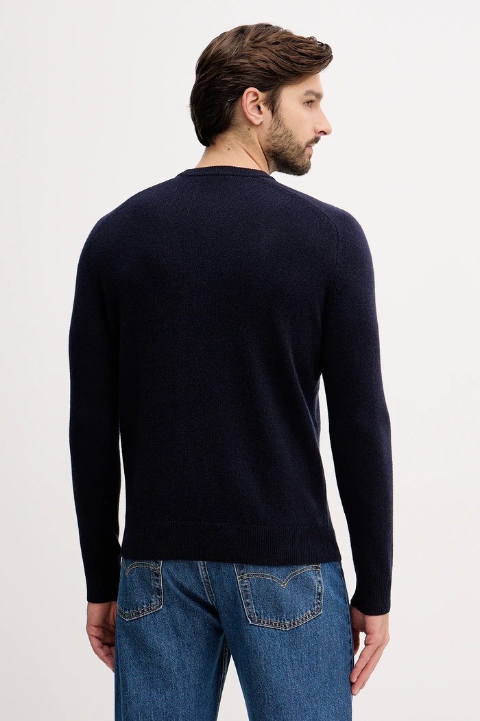 Odzież United Colors of Benetton sweter wełniany 1006U108W granatowy