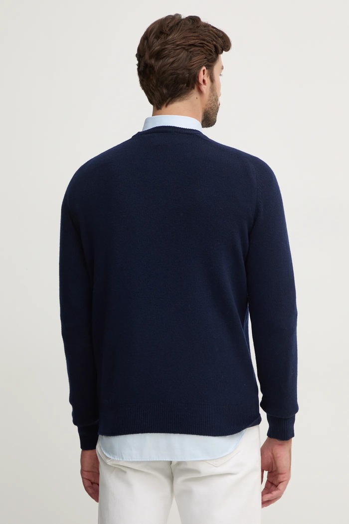 Odzież United Colors of Benetton sweter wełniany 1006U108W granatowy