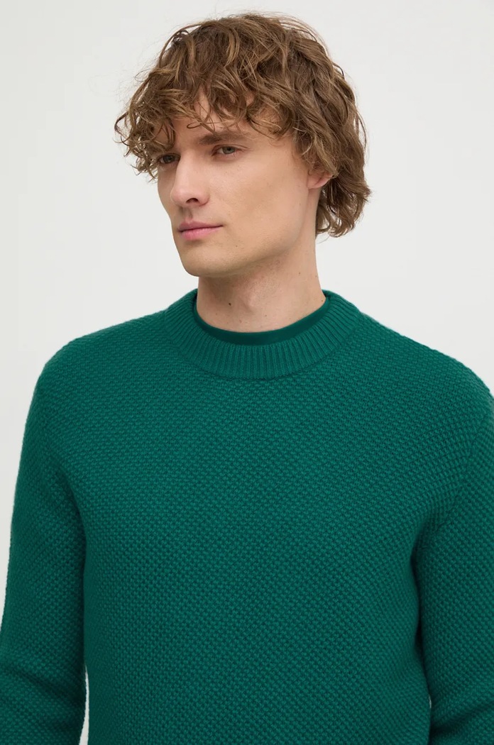 Vlněný svetr United Colors of Benetton tyrkysová 1344U108H