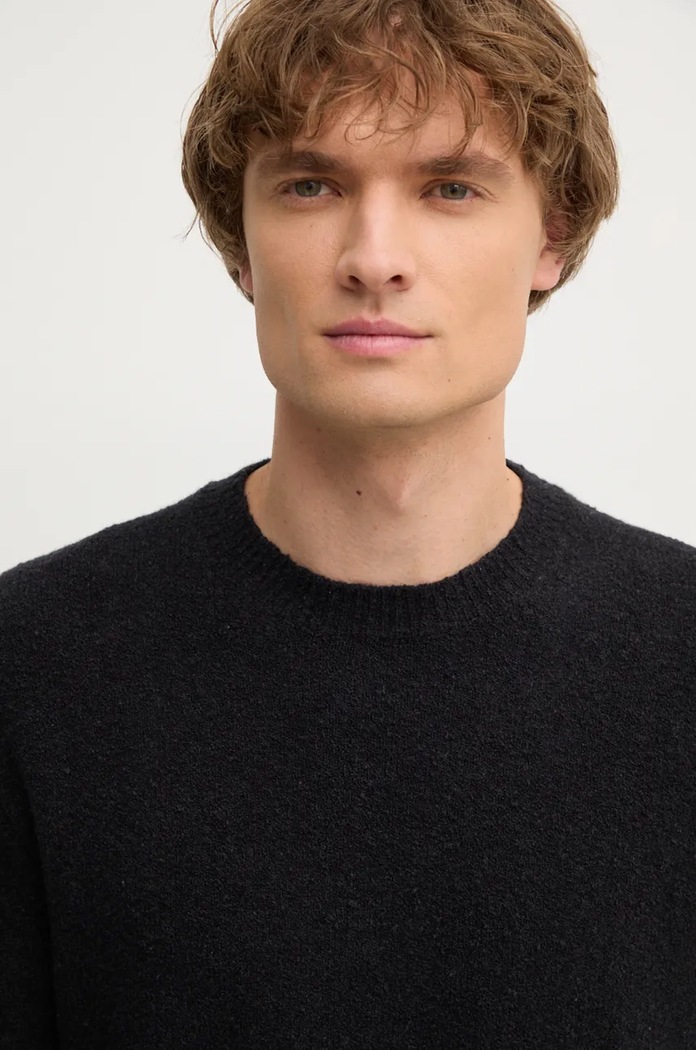 United Colors of Benetton sweter z domieszką wełny szary 10R2U108E