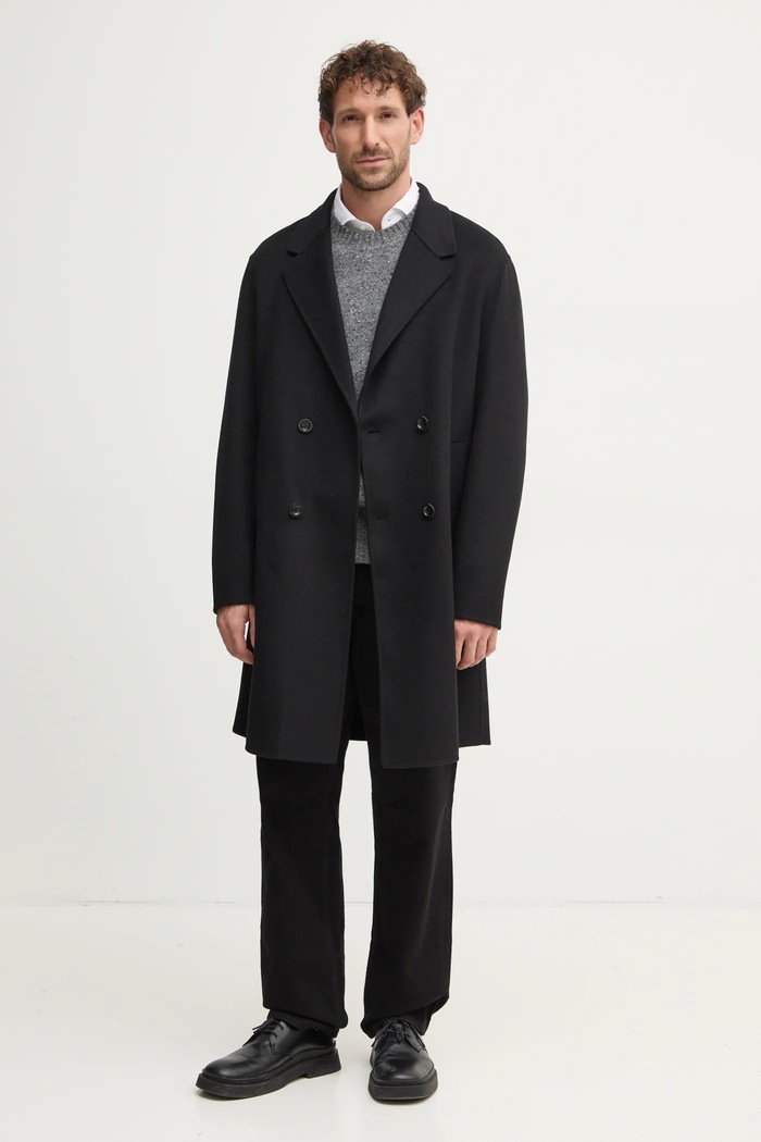 United Colors of Benetton sweter wełniany 1KBAU1081 szary AW24