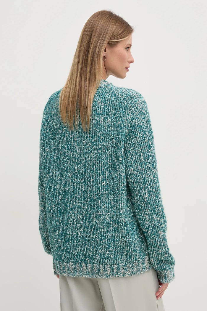 Pulover s primesjo volne United Colors of Benetton 116NU108M turkizna