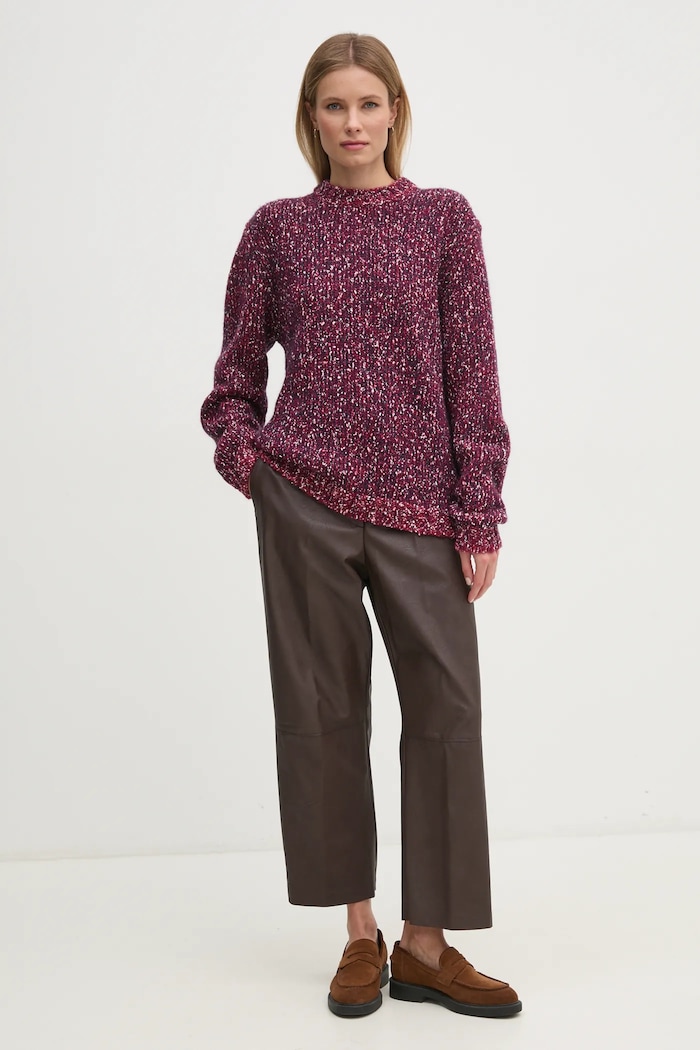 Oblačila Pulover s primesjo volne United Colors of Benetton 116NU108M bordo