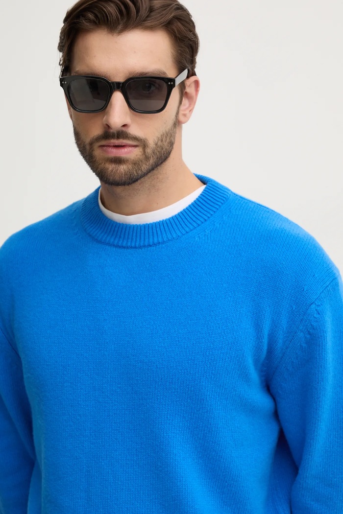 United Colors of Benetton sweter wełniany niebieski 1344U108G