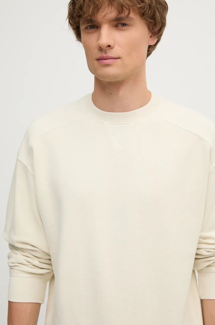 United Colors of Benetton bluza bawełniana beżowy 3NMEU109T