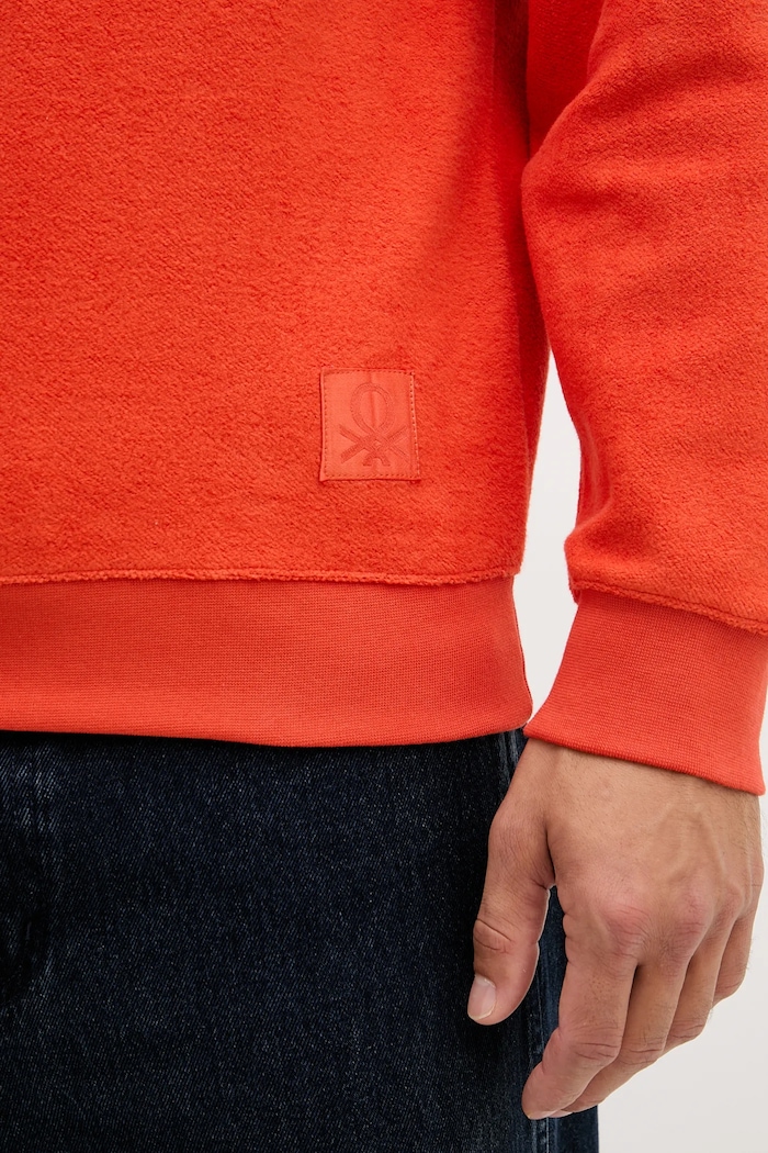 United Colors of Benetton bluza bawełniana 3NMEU109T pomarańczowy