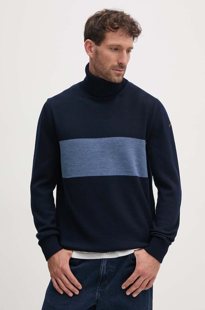 Paul&Shark Sweter wełniany granatowy 14311063