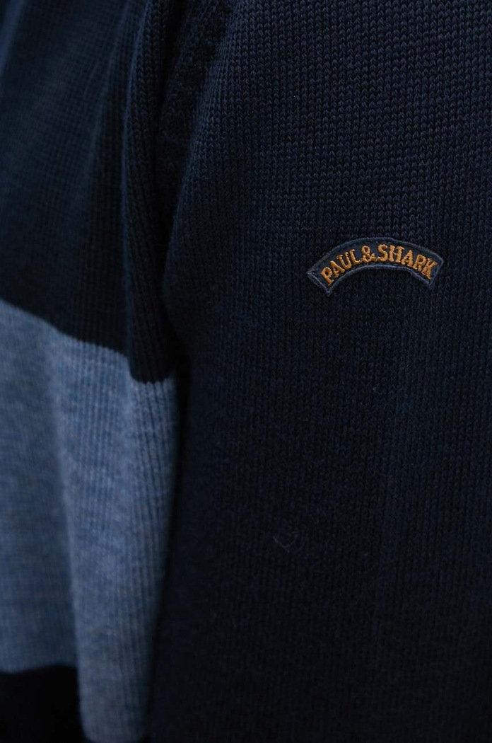 Sweter wełniany Paul&Shark granatowy 14311063