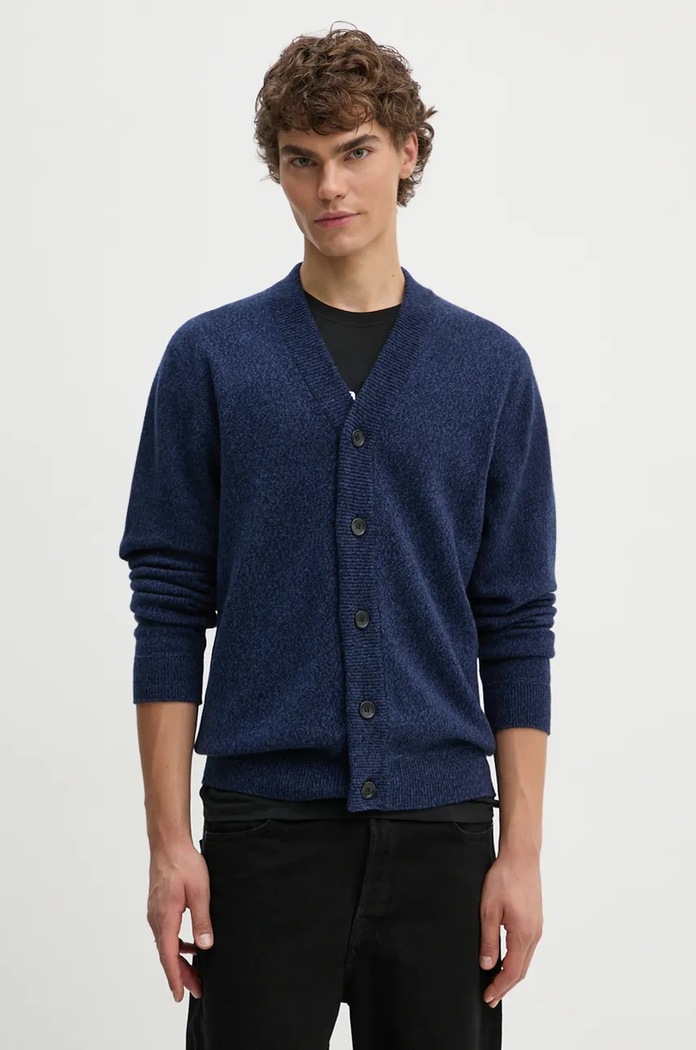 Vlněný svetr PS Paul Smith směs námořnická modř M2R.535X.L21935