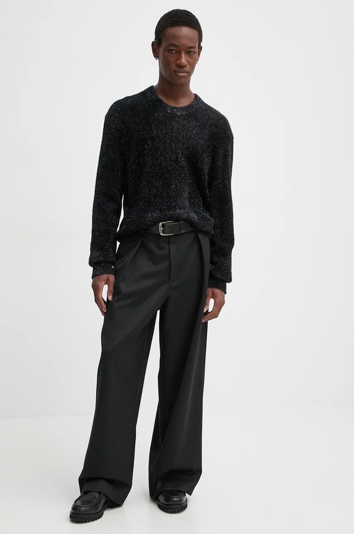Кашмирен пуловер The Kooples HPUL29023K черен AW24