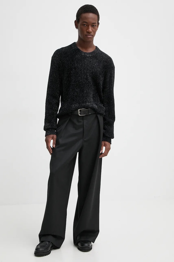 Кашмирен пуловер The Kooples HPUL29023K черен AW24