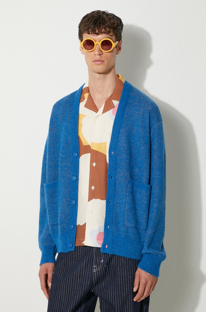 ICECREAM kardigan z domieszką wełny Popsicle Cardigan z domieszką wełny niebieski IC24216