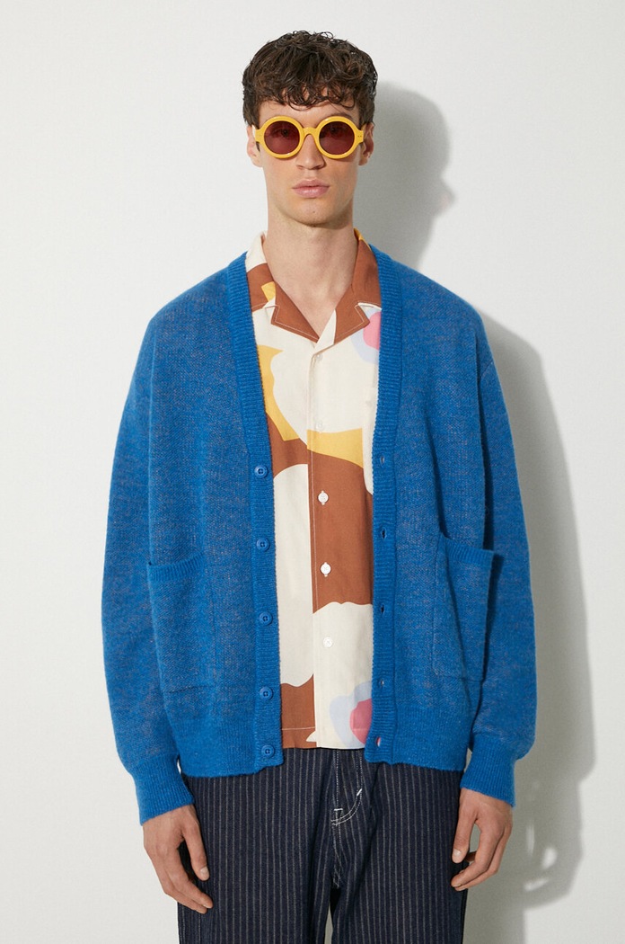ICECREAM kardigan z domieszką wełny Popsicle Cardigan niebieski IC24216