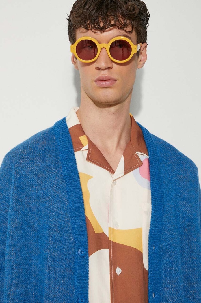 ICECREAM kardigan z domieszką wełny Popsicle Cardigan IC24216 niebieski