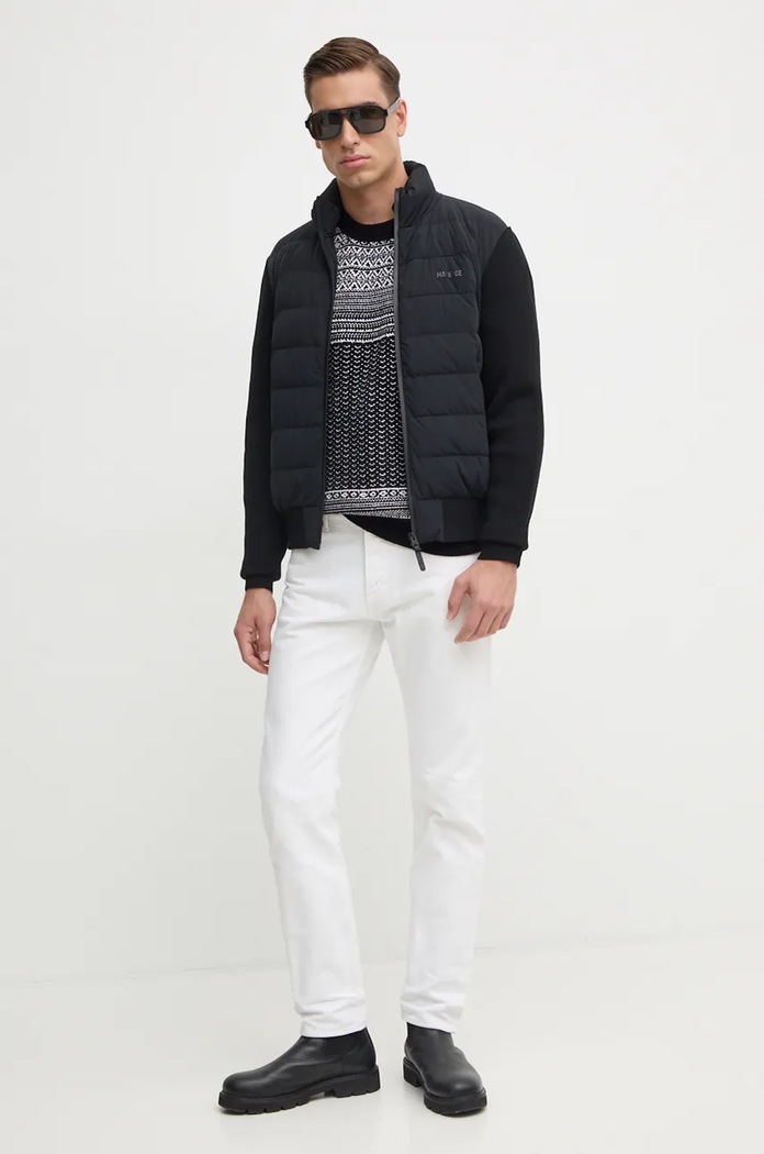 Armani Exchange gyapjúkeverék pulóver XM000028.AF10351 fekete AW24