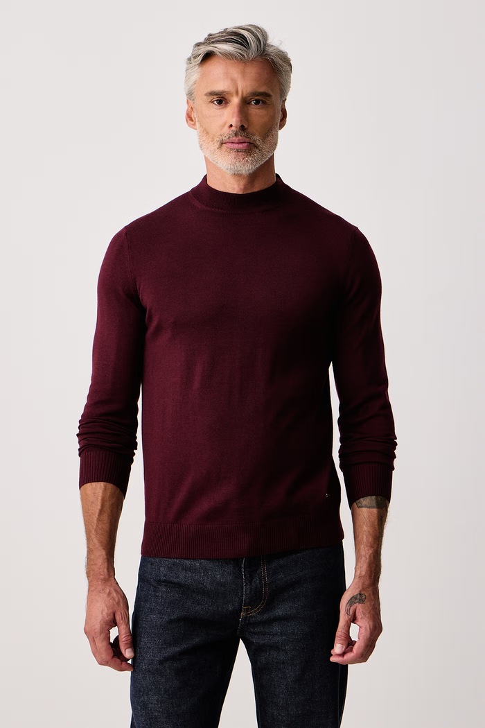 Joop! Sweter męski wełniany bordowy 30032606
