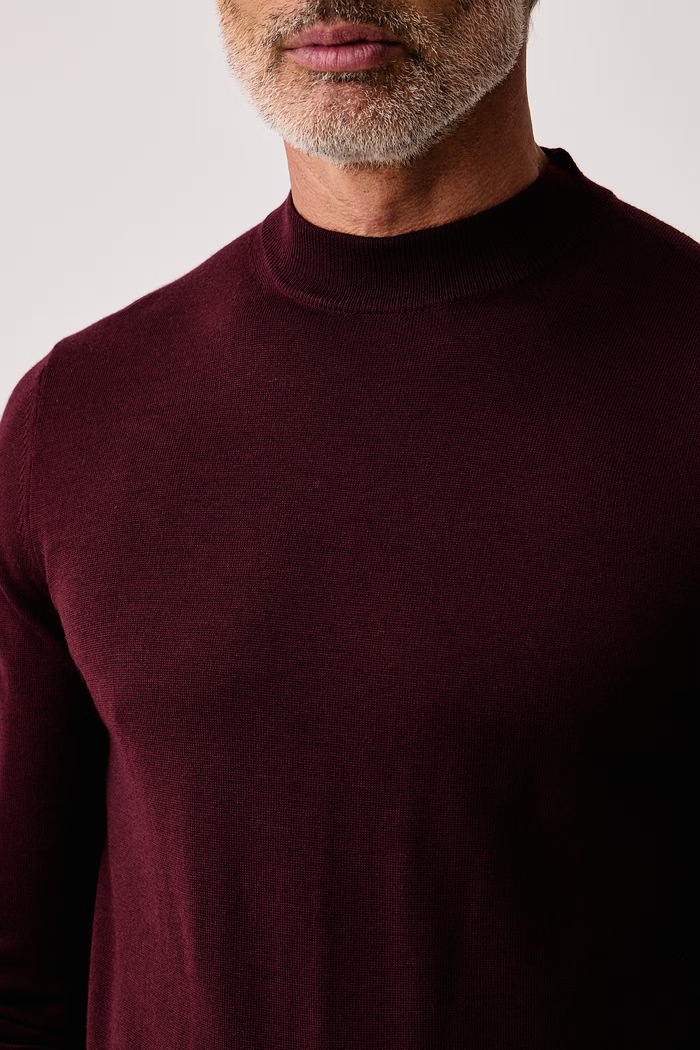 Sweter męski wełniany Joop! 30032606 bordowy