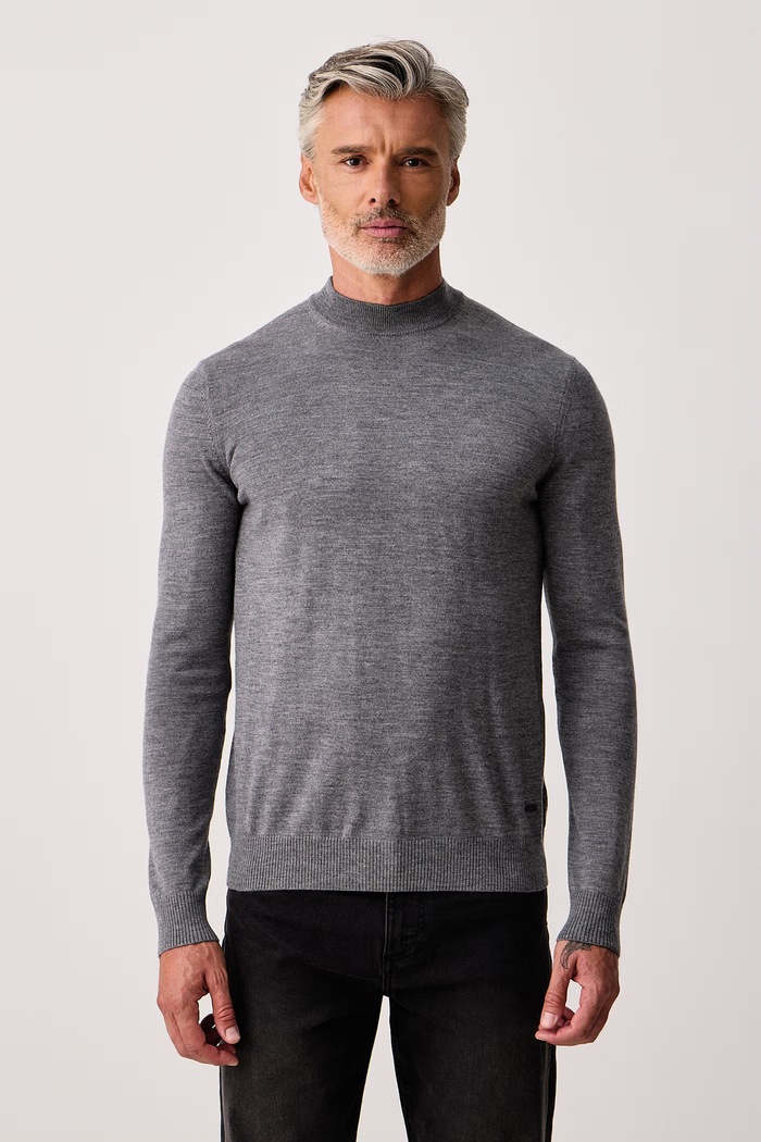 Joop! Sweter męski wełniany szary 30032606