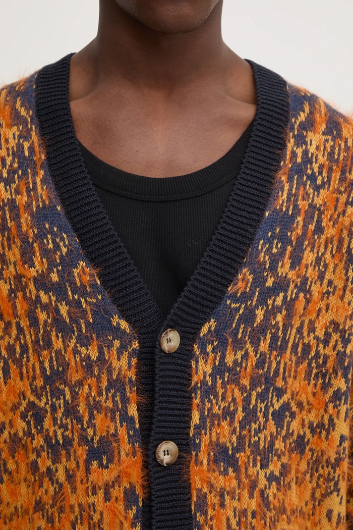 Diesel cardigan con aggiunta di lana K-RANGER A14918.0QKAI arancione