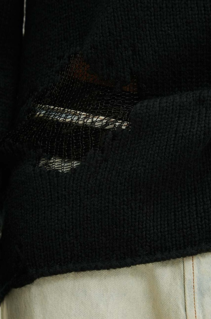Sweter wełniany K-NORMAN Diesel czarny A15189.0SJAT