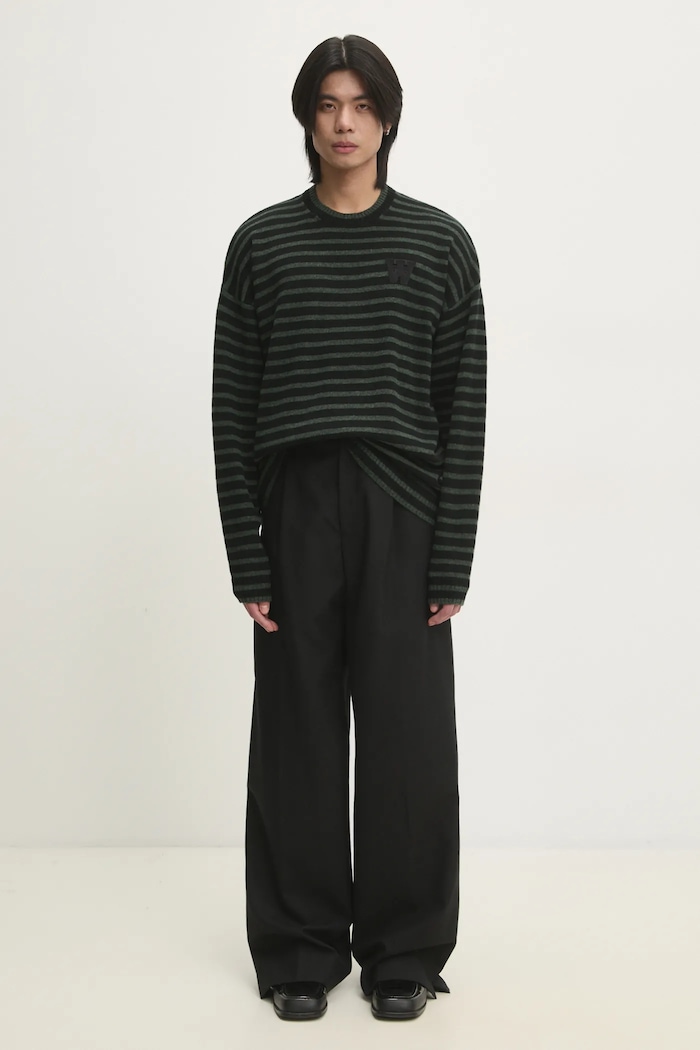 Wood Wood woolen jumper Tya Striped Oversized Jumper 10315502.4159 green