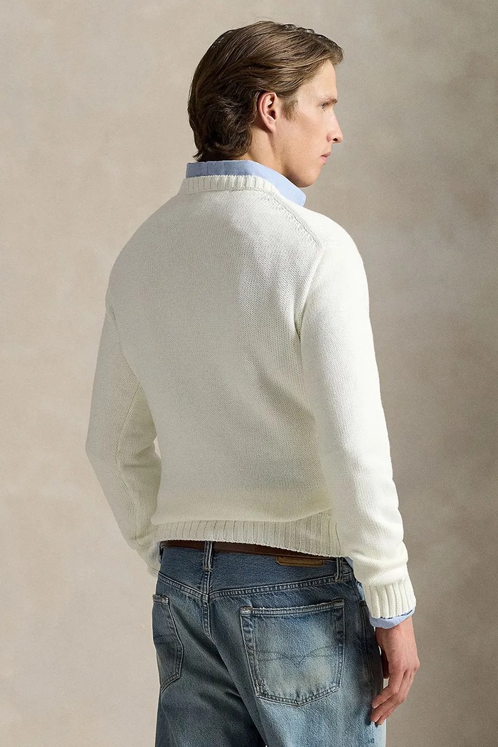 Polo Ralph Lauren pamut pulóver 710718281 fehér AW25