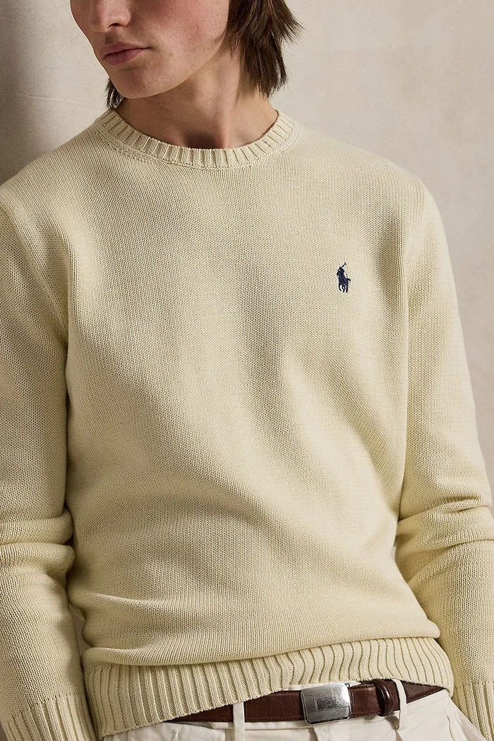 Βαμβακερό πουλόβερ Polo Ralph Lauren μπεζ 710810846