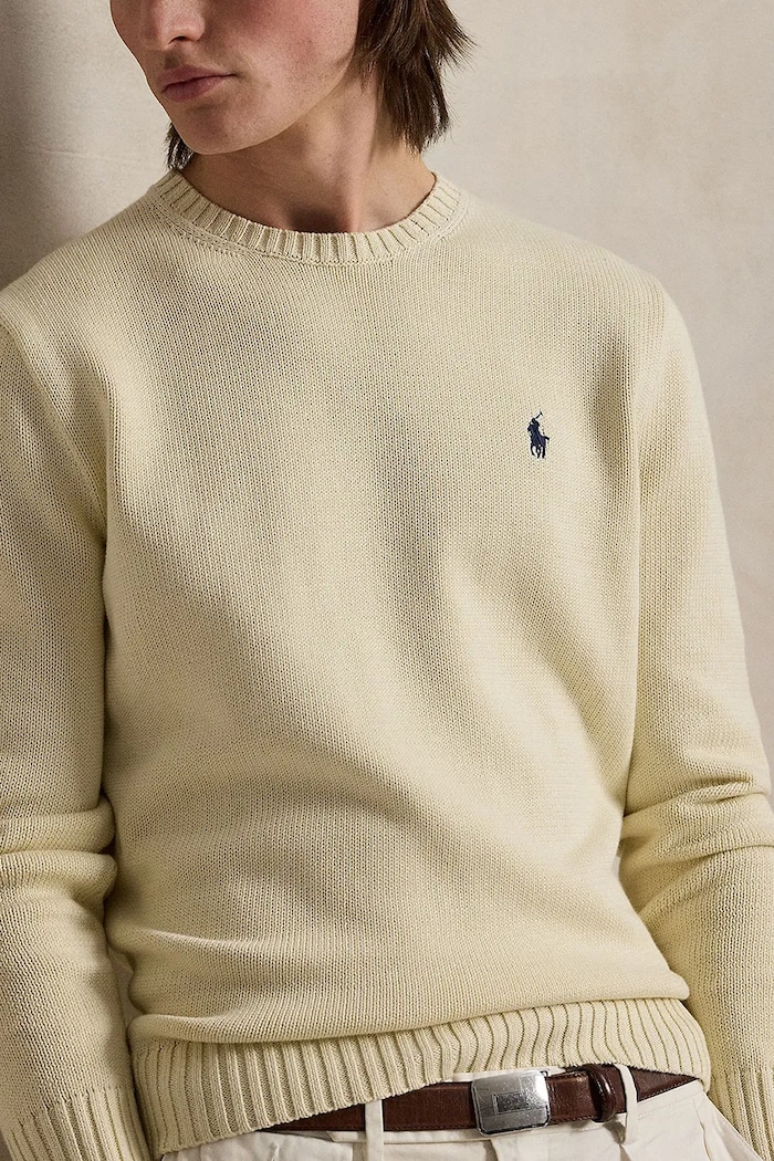 Βαμβακερό πουλόβερ Polo Ralph Lauren μπεζ 710810846